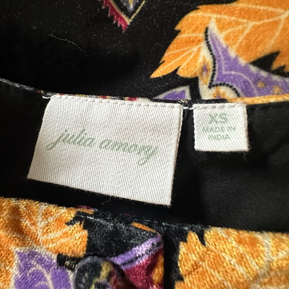 Julia Amory Blair Vest Top Velvet Noir Baroque Floral Size XS Boho Luxe - Picture 6 of 8